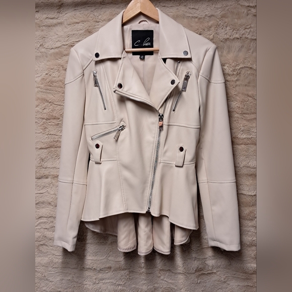 Women's C. Luce Vegan Leather Jacket Size M - Picture 1 of 4